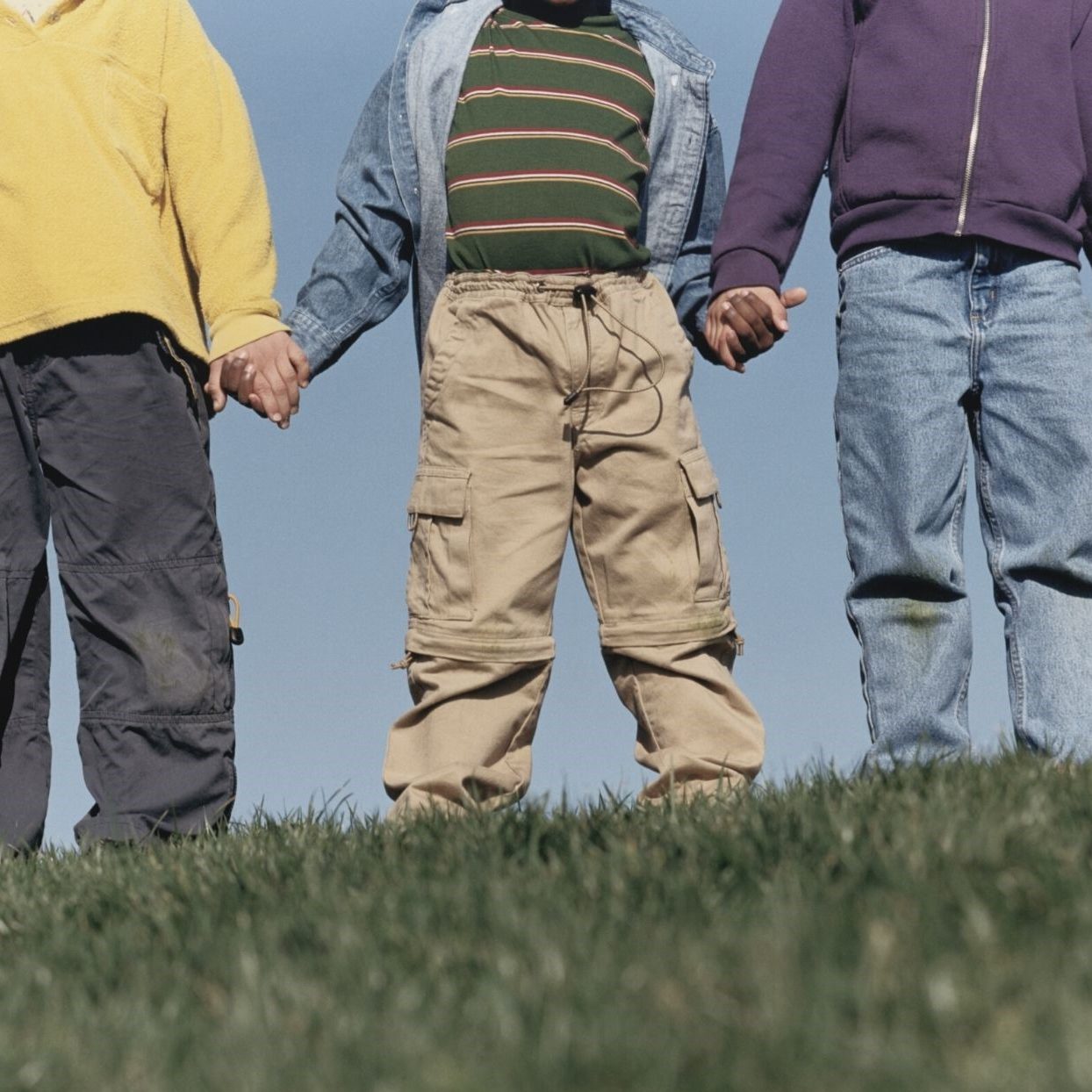 Children holding hands