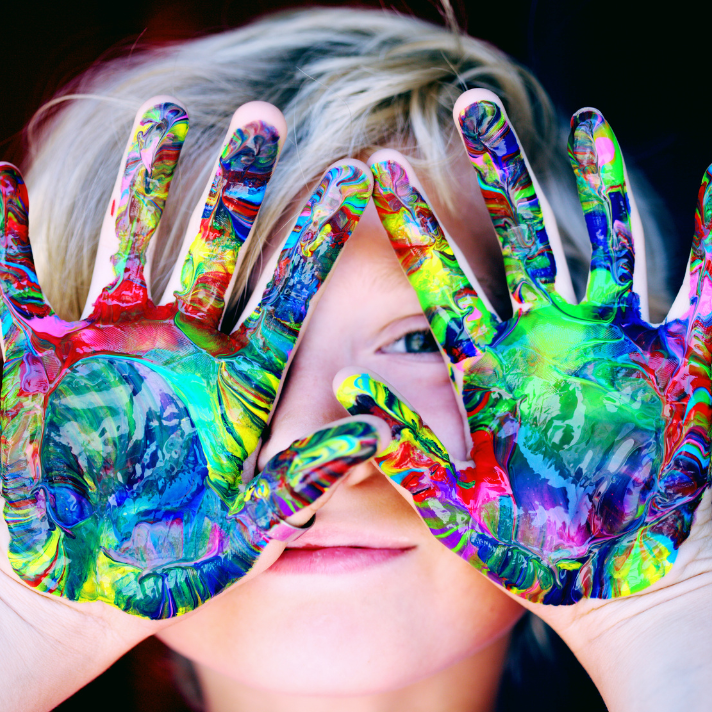 Safeguarding children rainbow hands